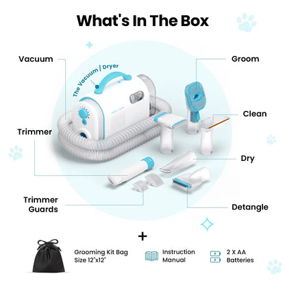 PetGroom Pro™ 7-in-1 Pet Grooming Vacuum Kit